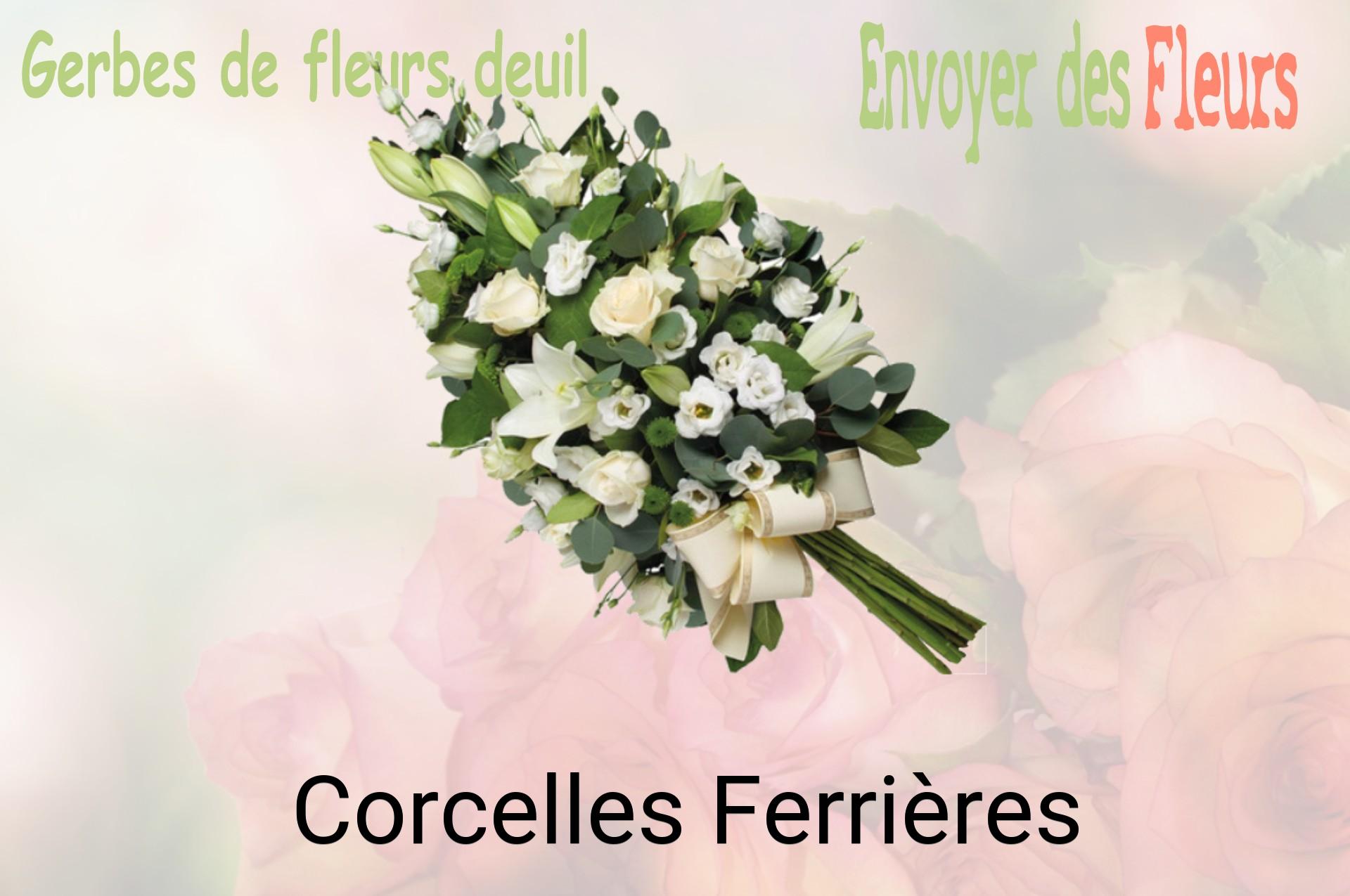 Gerbe de fleurs de deuil livrée à Corcelles-Ferrières